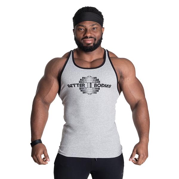 Better Bodies Dumbbell T-Back - Grey Melange Detail 1