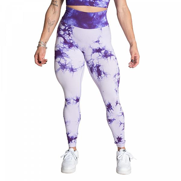 Better Bodies Entice Scrunch Leggings - Purple Tie Dye Detail 1