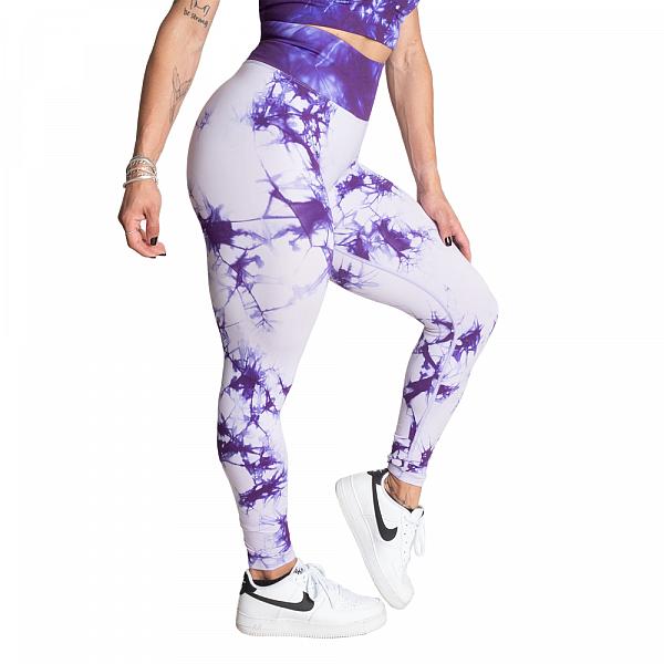 Better Bodies Entice Scrunch Leggings - Purple Tie Dye Detail 3
