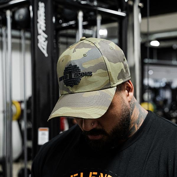 Better Bodies BB Baseball Cap - Green Camo V2 Detail 1