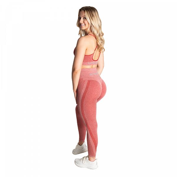 Better Bodies Curve Scrunch Leggings - Chili Red Melange Detail 5