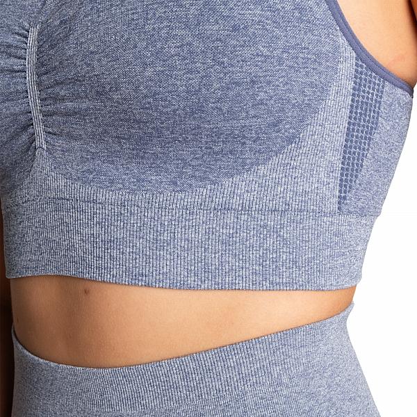 Better Bodies Curve Scrunch Bra - Blue Melange Detail 5