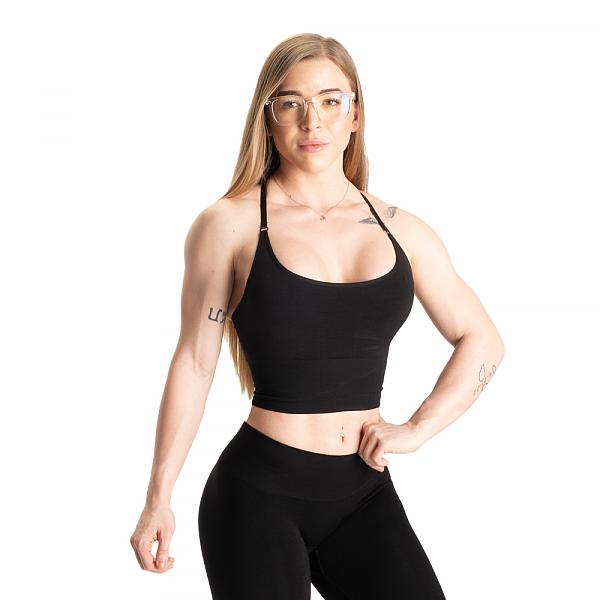 Better Bodies Rockaway Bra - Black Melange Detail 1