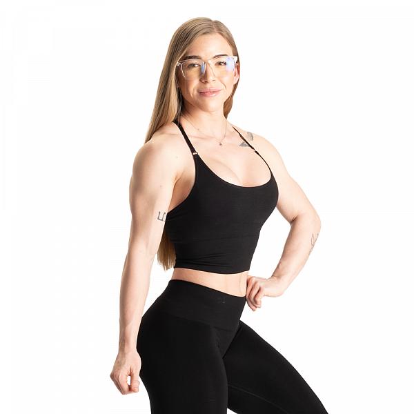 Better Bodies Rockaway Bra - Black Melange Detail 3