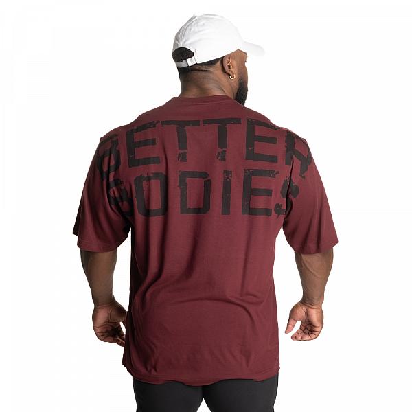 Better Bodies Union Iron Tee - Maroon Detail 1