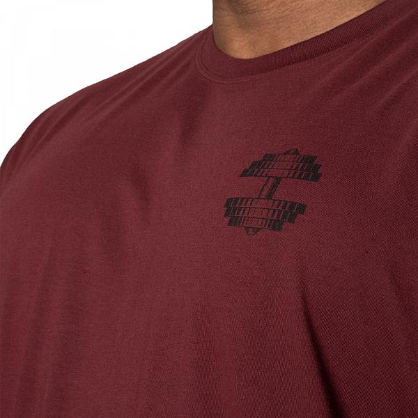 Better Bodies Union Iron Tee - Maroon Detail 4