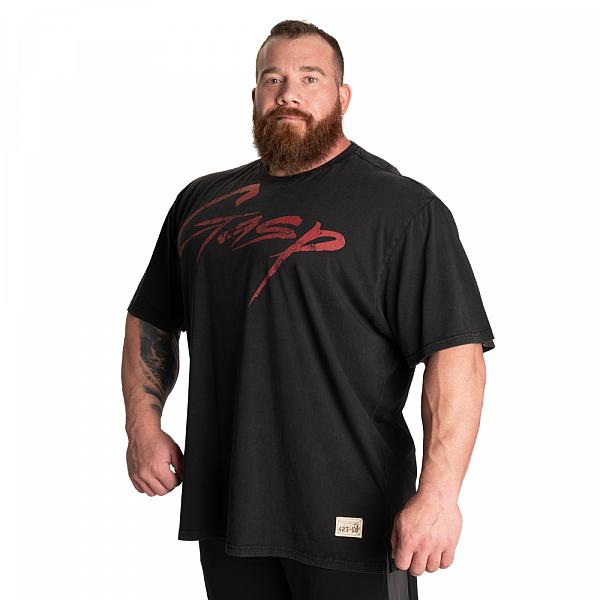 GASP Vintage Original Tee - Washed Black/Red Detail 3