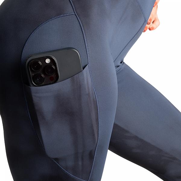 Better Bodies High Waist Leggings - Sky Blue Grunge Detail 4