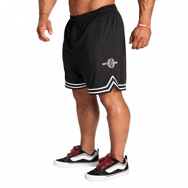 Better Bodies Basketball Shorts - Black/White Detail 1