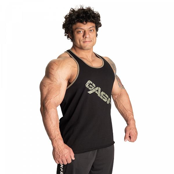 GASP Vintage T-back - Black/Green Detail 3