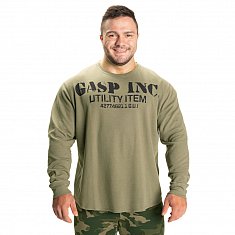 GASP Thermal Gym Sweater - Washed Green